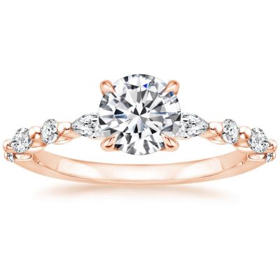 Moissanite Classic Versailles Round Cut Engagement Ring