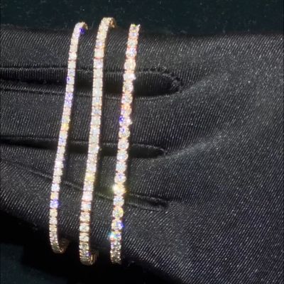 28ct round cut diamond handmade sterling silver gold plated men's bracelet