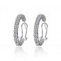 Sterling Silver Classic Round Cut Hoop Earrings