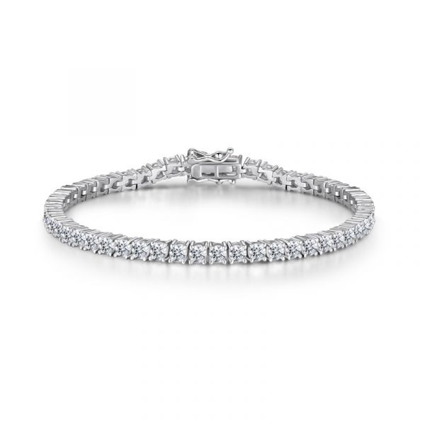 Sterling Silver Classic Round Cut Tennis Bracelet