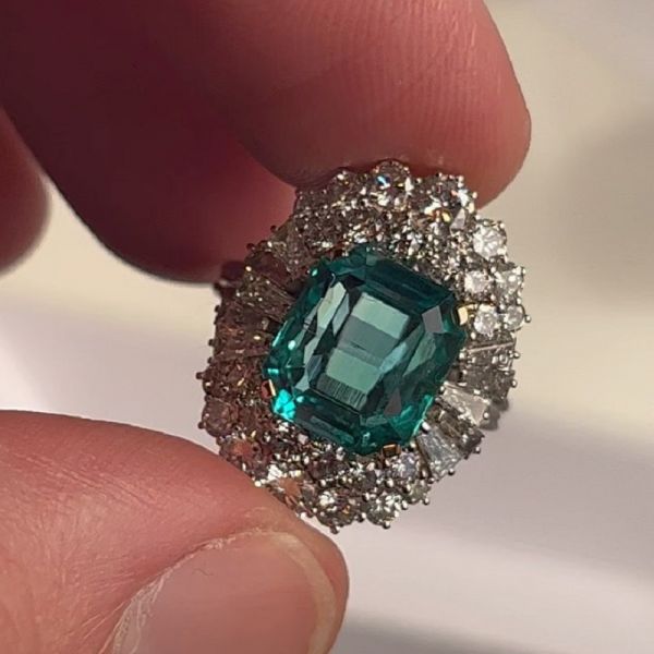 5.5 Carat Square Emerald Diamond Eternal Zirconia Ring