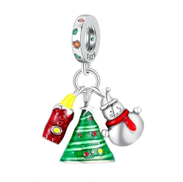 Tomjewel Christmas Tree & Snowman Charm